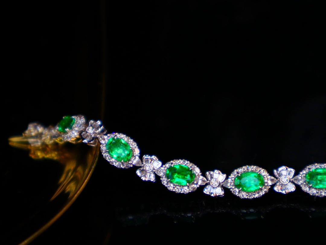 Emerald and Diamond Enchantress Bracelet - A Jewelry Marvel