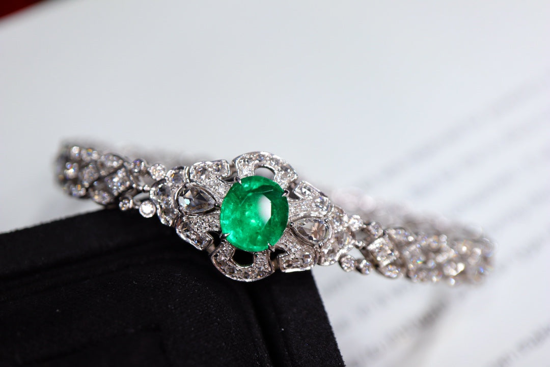 Panjshir Emerald Bracelet - Luxurious Green Jewelry Gem