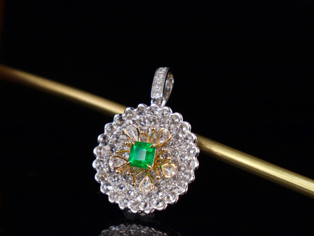 Panjshir Emerald Pendant - Premium VVG Warton Green Jewelry