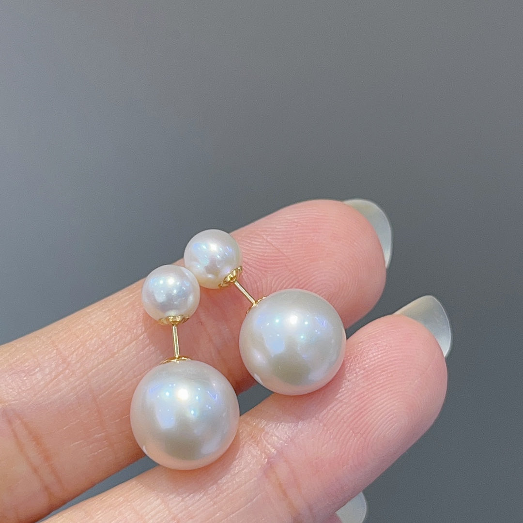 Elegant Dior-Style Earrings with Freshwater Pearls - A Must-Have Jewelry