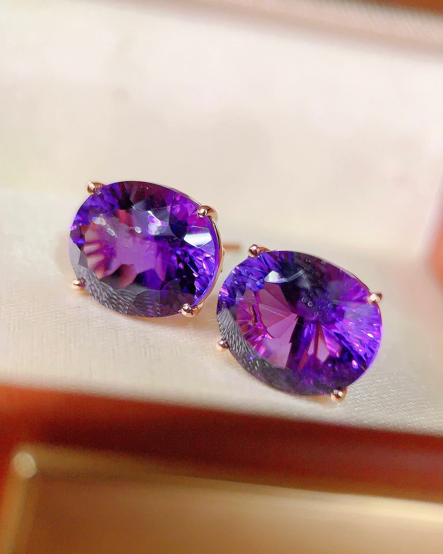 Elegant Purple Amethyst Earrings - A Symbol of Prosperity and Luxury Jewelry