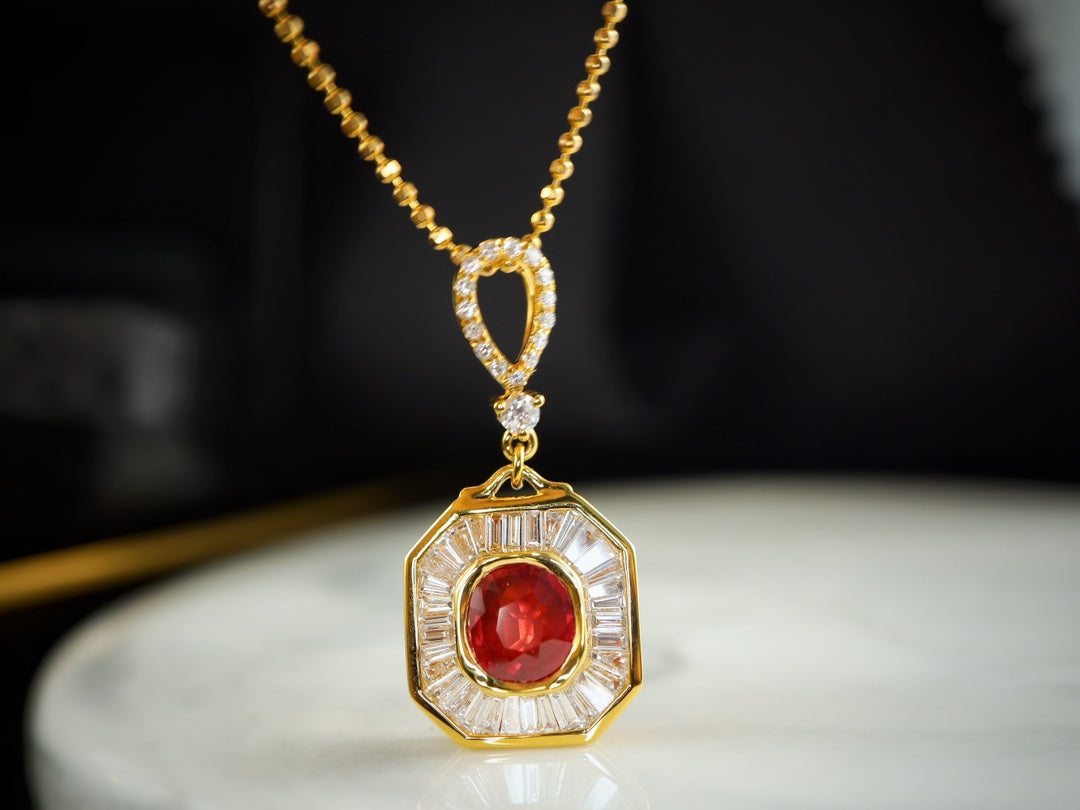 Pigeon Blood Red Ruby Pendant - Premium Fashionable Jewelry