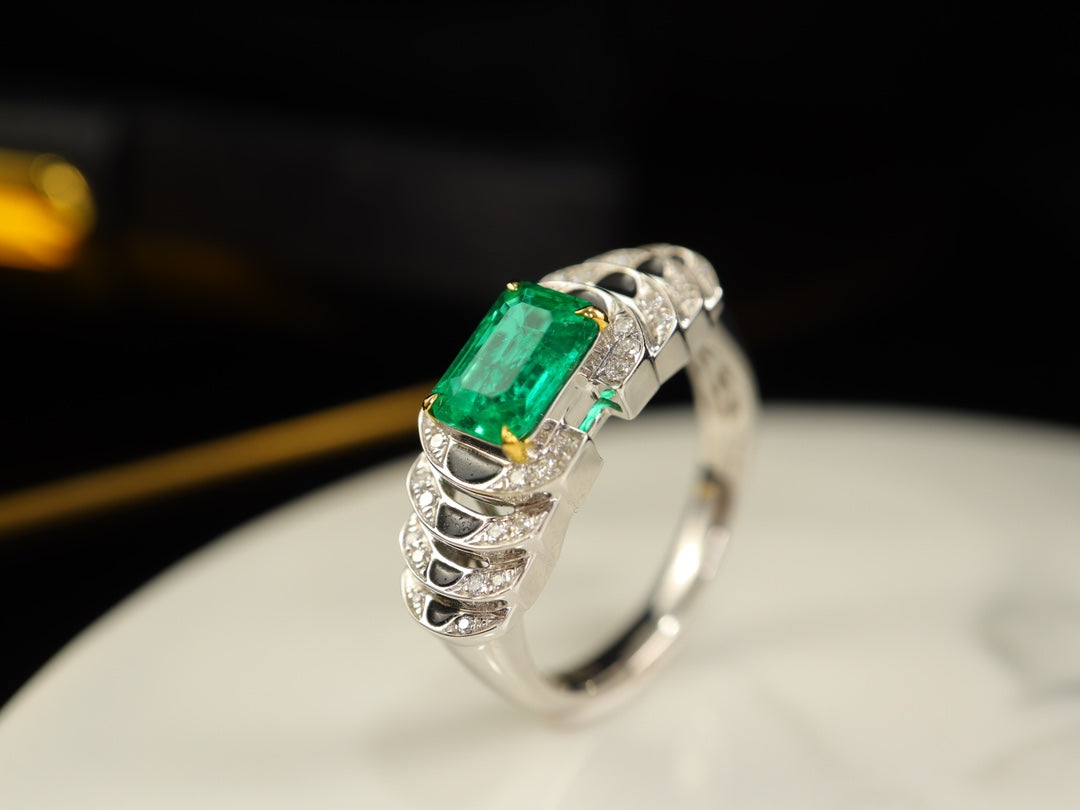 Cincin Zamrud Panjshir Vintage - Sekeping Barang Kemas Unik