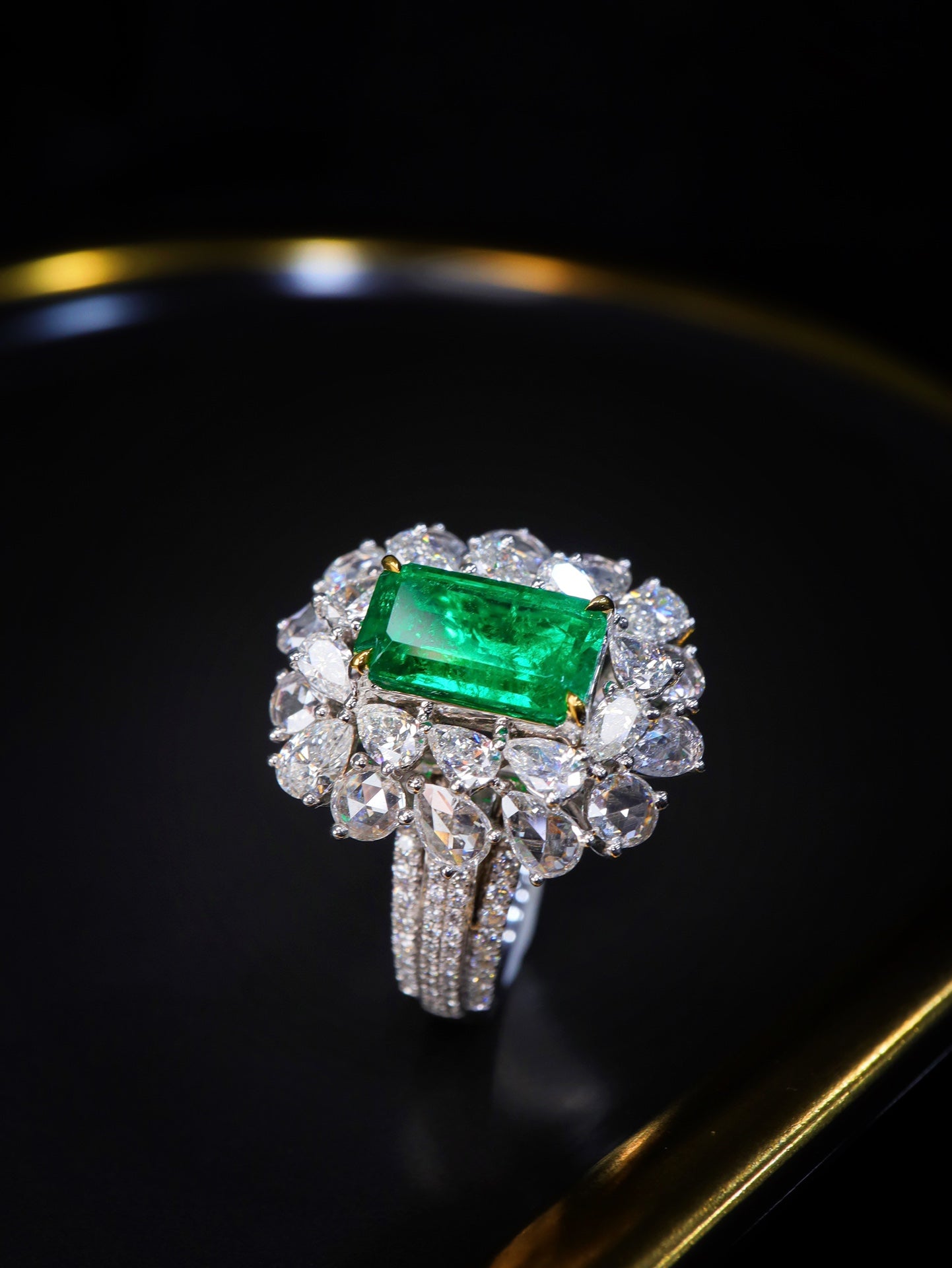 Afghan Panjshir Emerald Ring-Top-Tier Wharton Green Jewelry