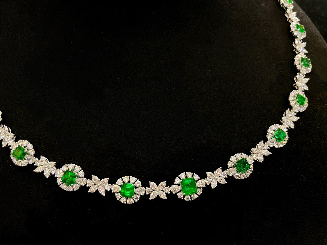 Luxurious Evening Wear Necklace - Exquisite Afghanistan Panjshir Emerald Jewelry