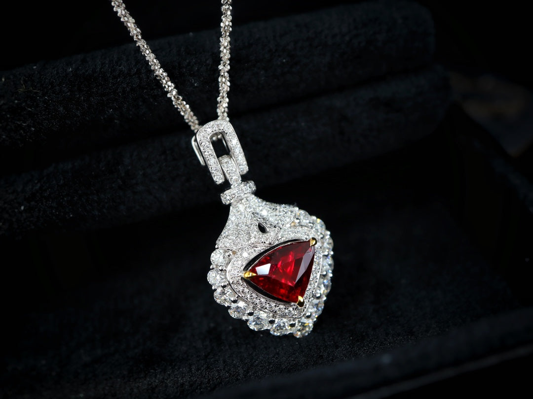 GRS Certified Pigeon Blood Ruby Pendant: A Jewelry Marvel