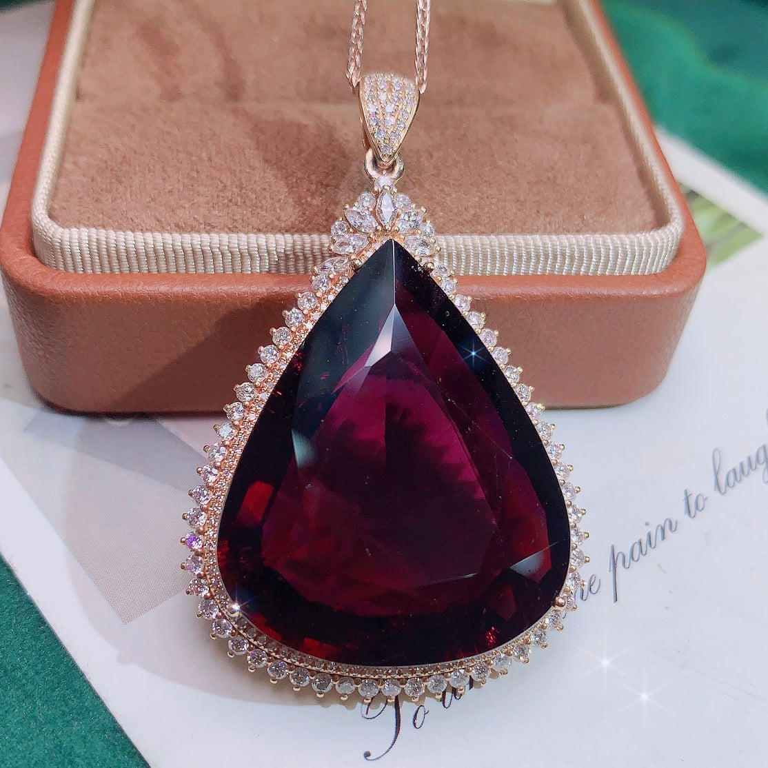 Exquisite Collector's Grade Large Carat Tourmaline Pendant - Fine Jewelry