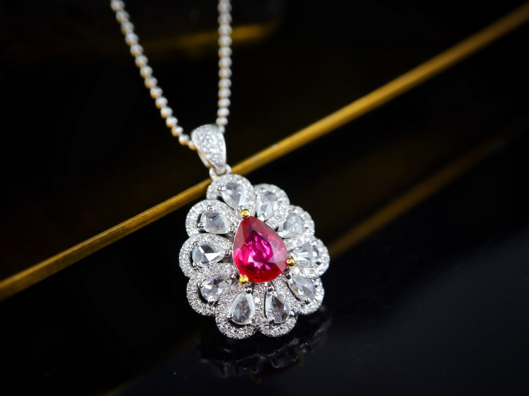 Pigeon's Blood Red Ruby Pendant - Premium Jewelry Collection