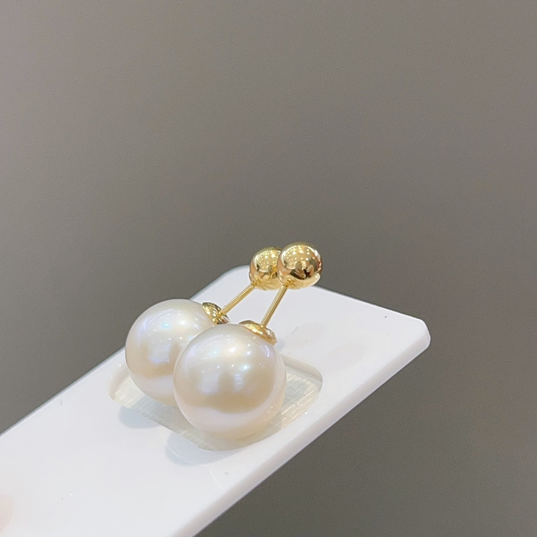 18K Gold and 10-10.5mm Freshwater Pearl Jewelry - High Quality & Lustrous