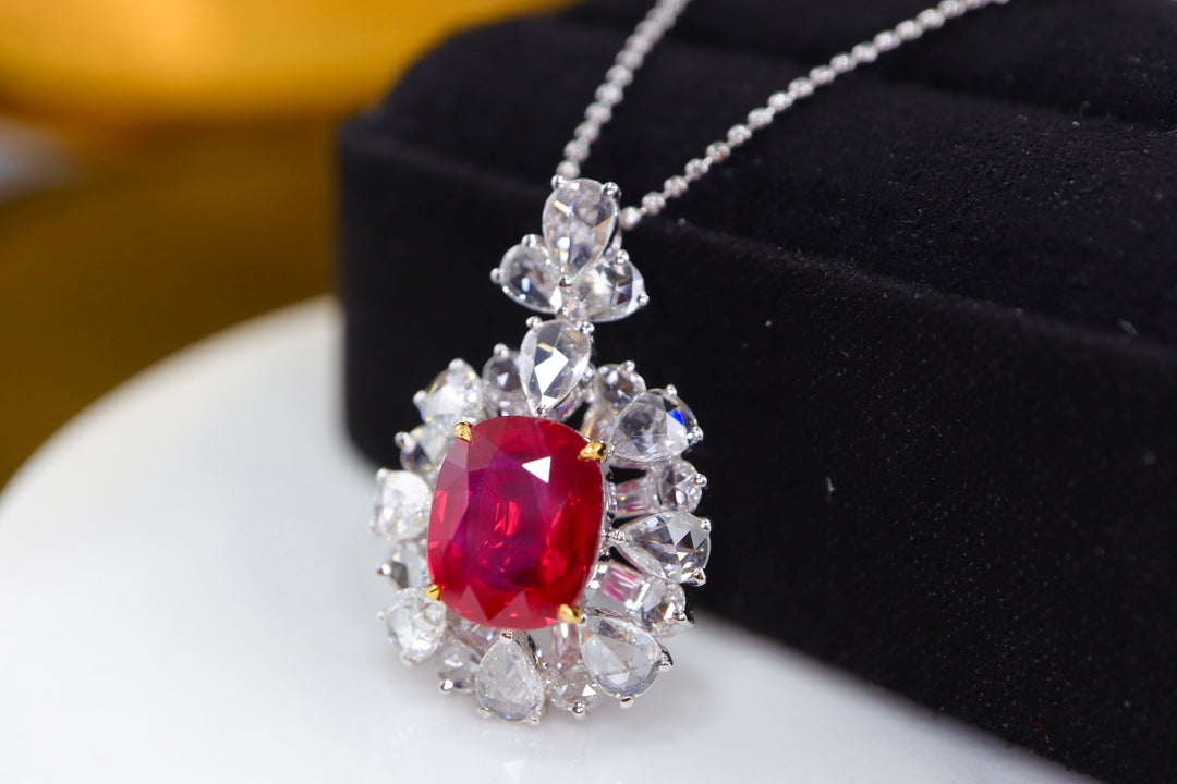 Unheated Pigeon's Blood Red Ruby Pendant - Premium Jewelry Piece