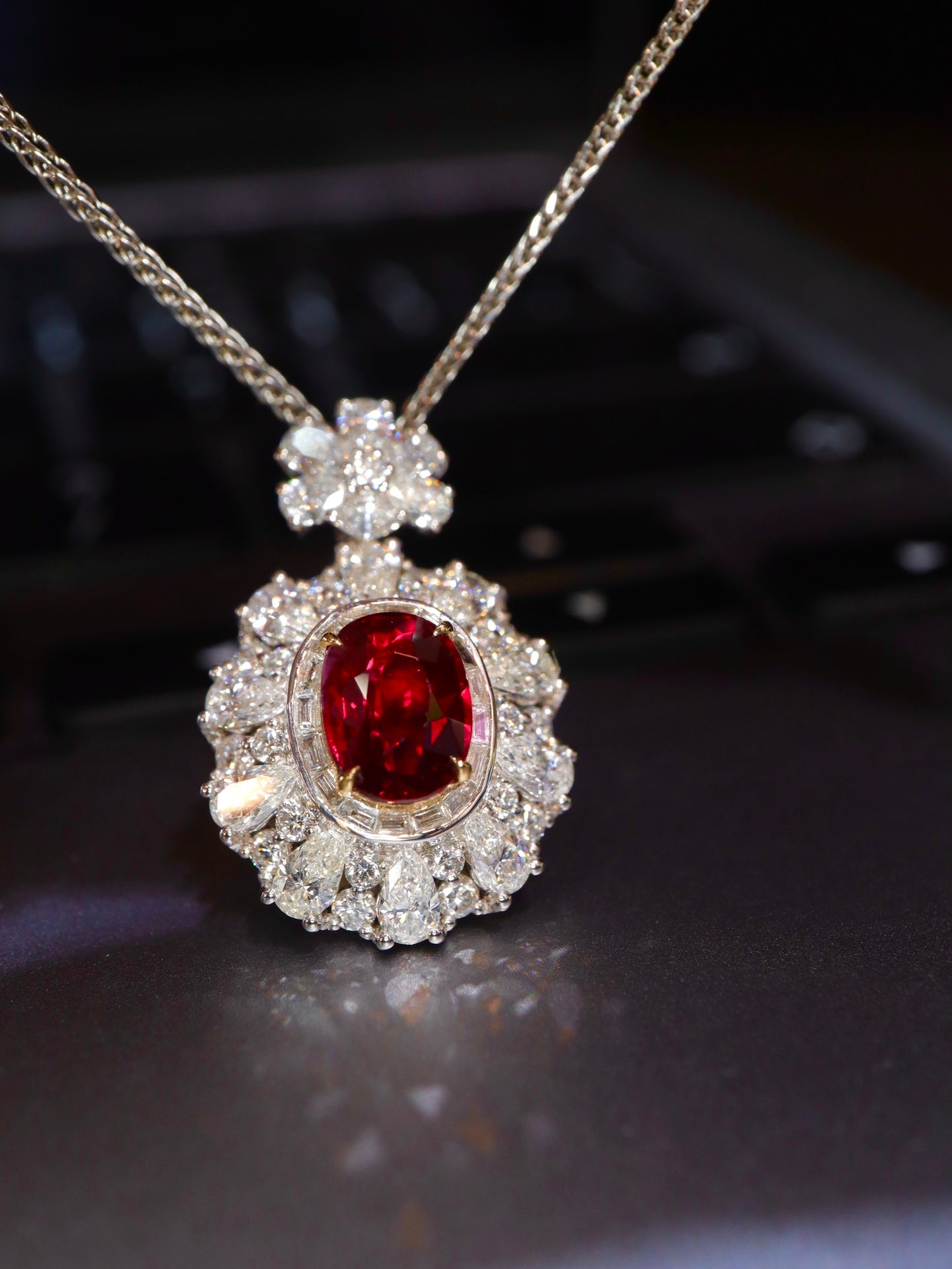 Luxurious Mozambique Ruby Pendant - Fine Jewelry Piece