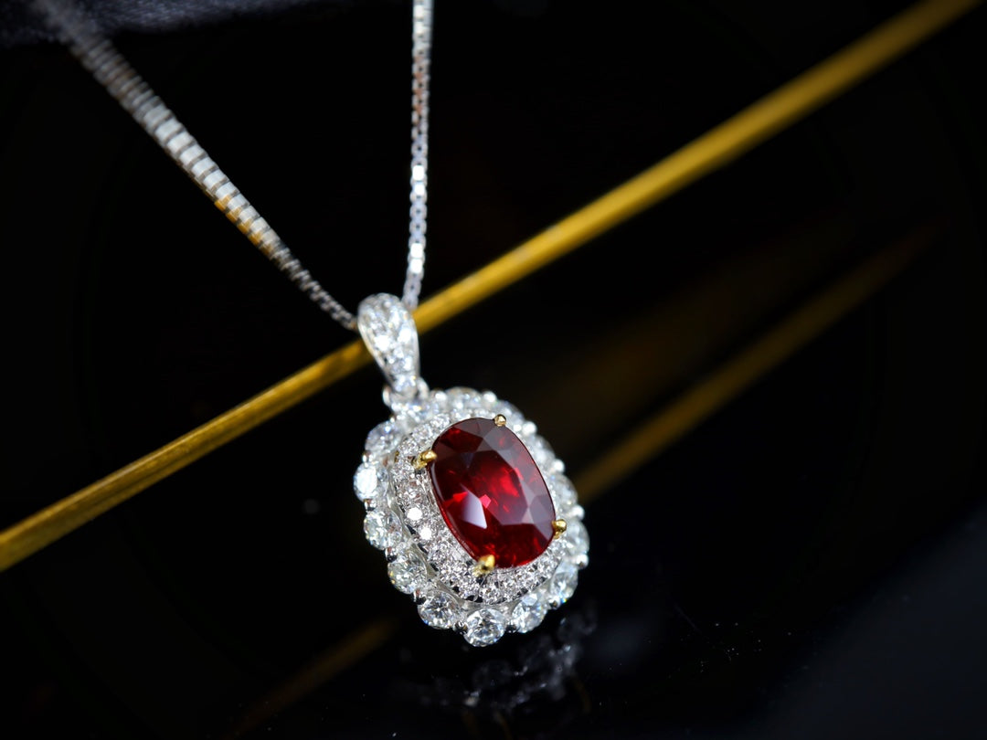 Pigeon Blood Red Ruby Pendant - Premium Jewelry Collection