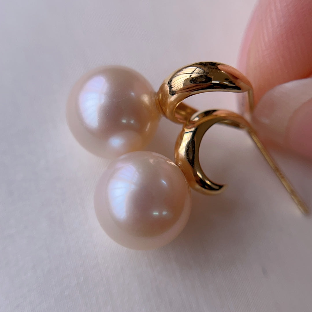 18K Gold & 9-10mm Freshwater Pearl Jewelry - High Quality & Luminous