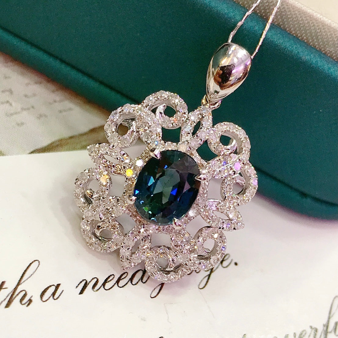 Unique Chinese Style Sapphire Pendant - A Rare Jewelry Find