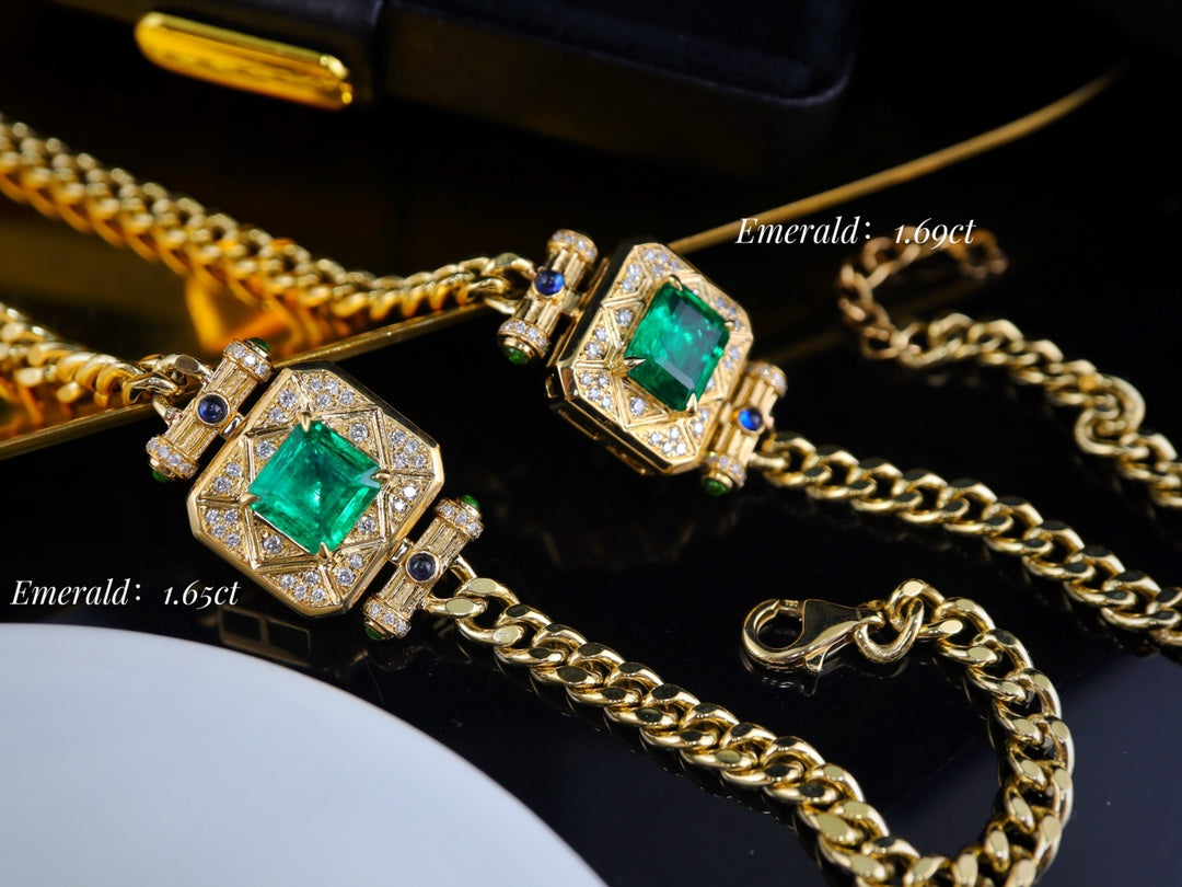 Exquisite Zambian Emerald Jewelry - A Stylish Wrist Essential