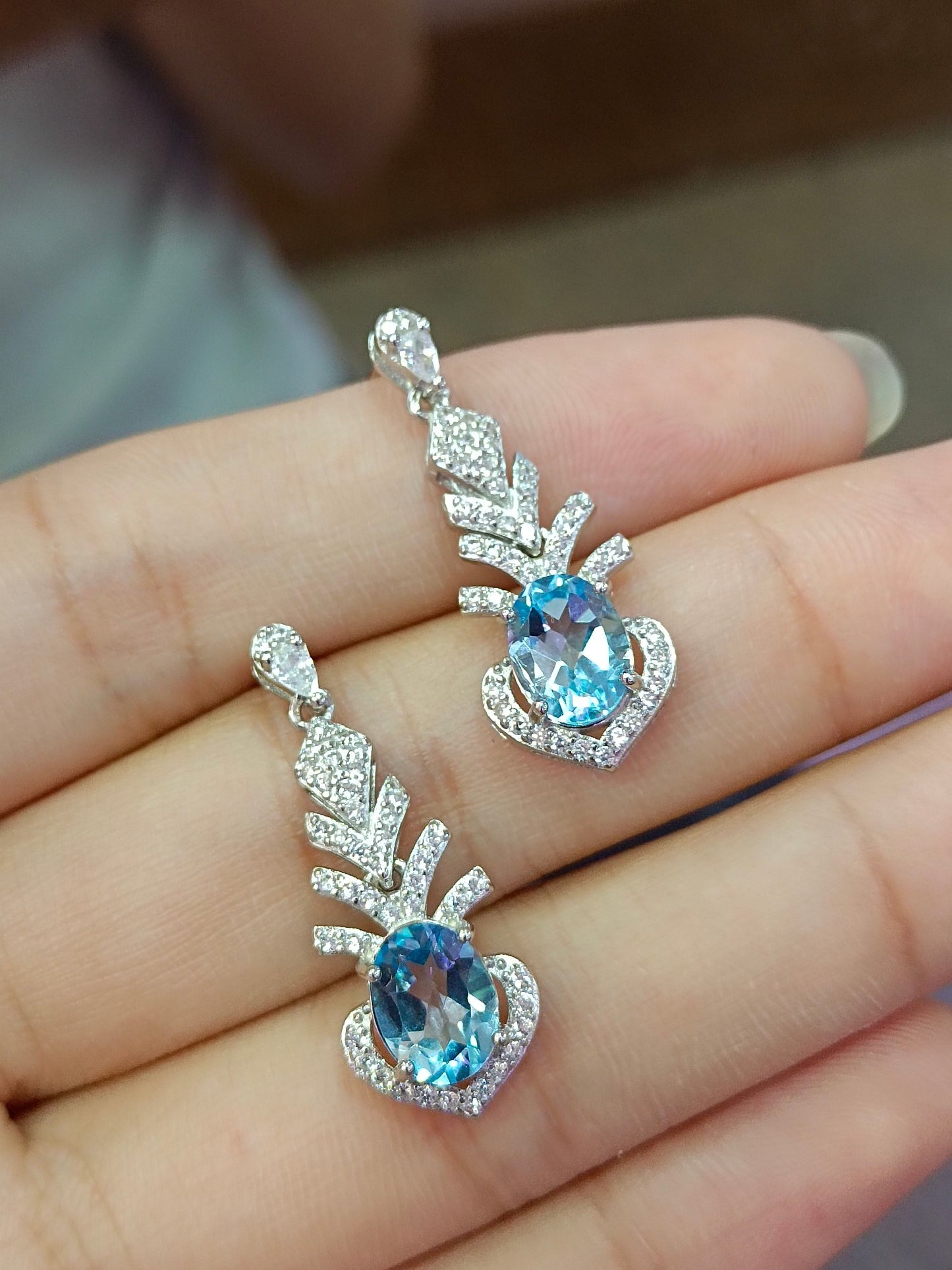 🔥Natural Topaz Wheat Earring Jewelry