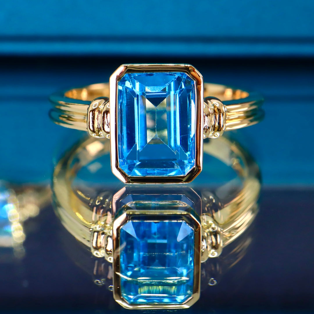 Swiss Blue Topaz Ring - Elegant and Stylish Jewelry