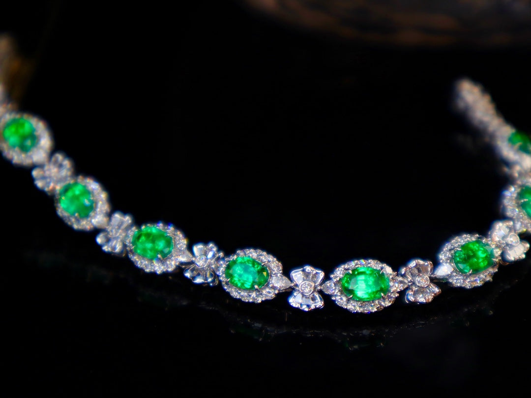 Emerald and Diamond Enchantress Bracelet - A Jewelry Marvel