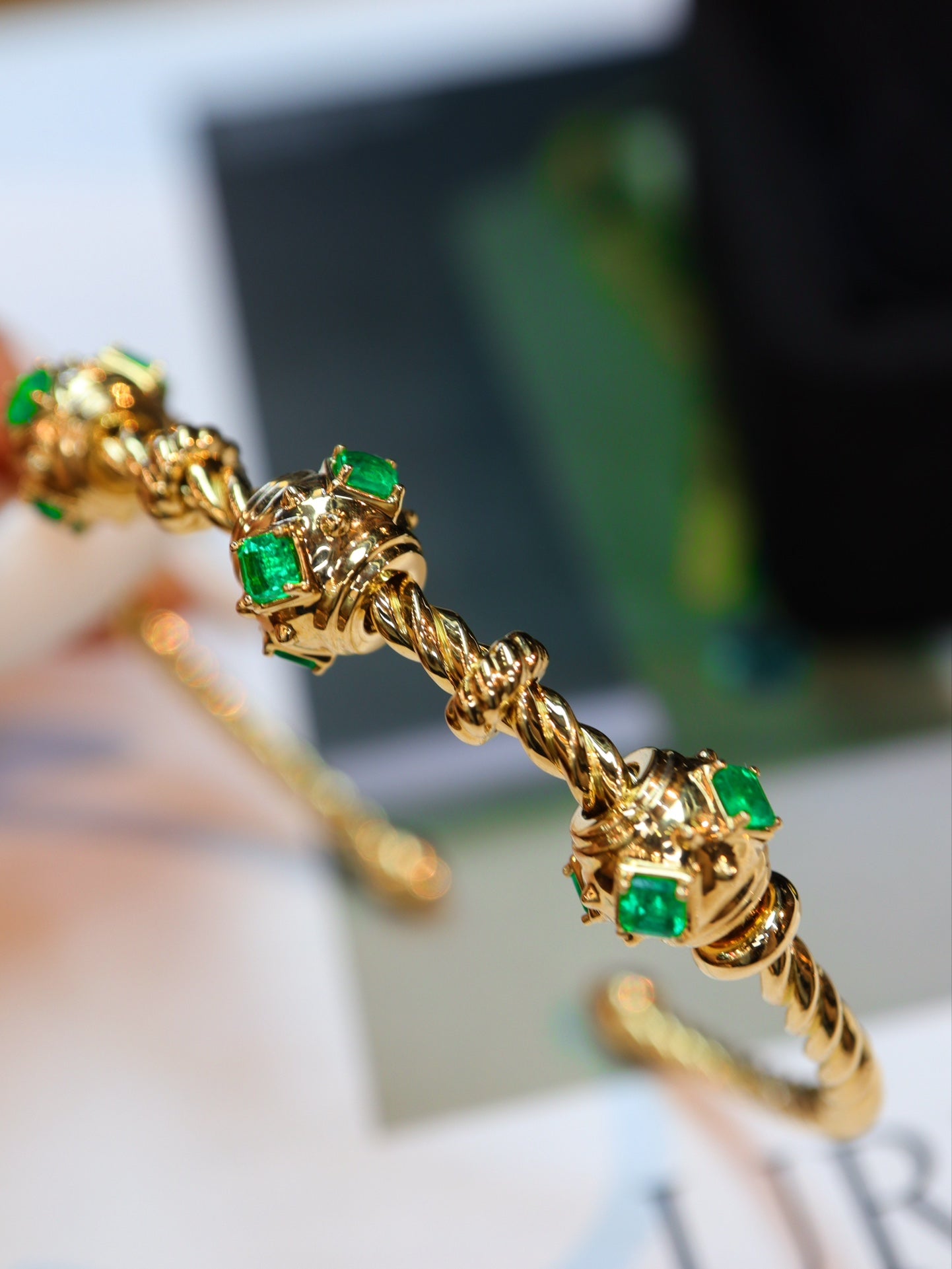 Elegant Marquise-Cut Emerald Tennis Bracelet - Luxury Jewelry