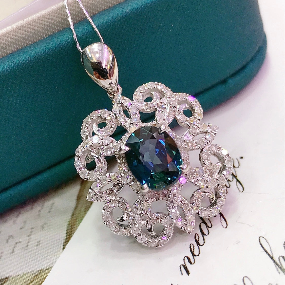 Unique Chinese Style Sapphire Pendant - A Rare Jewelry Find