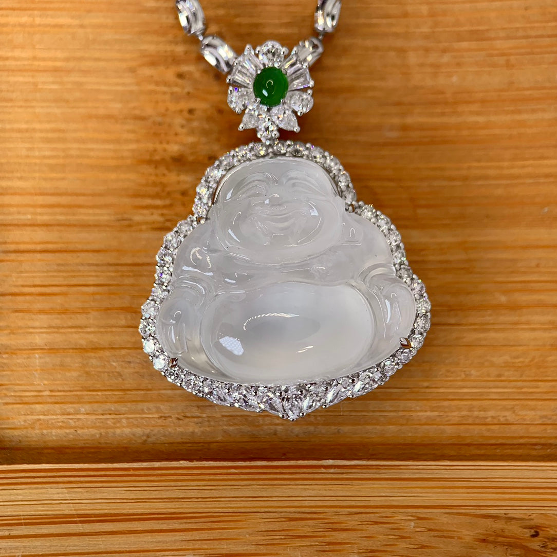 Ice Jade Buddha Pendant - Exquisite Jewelry Craftsmanship