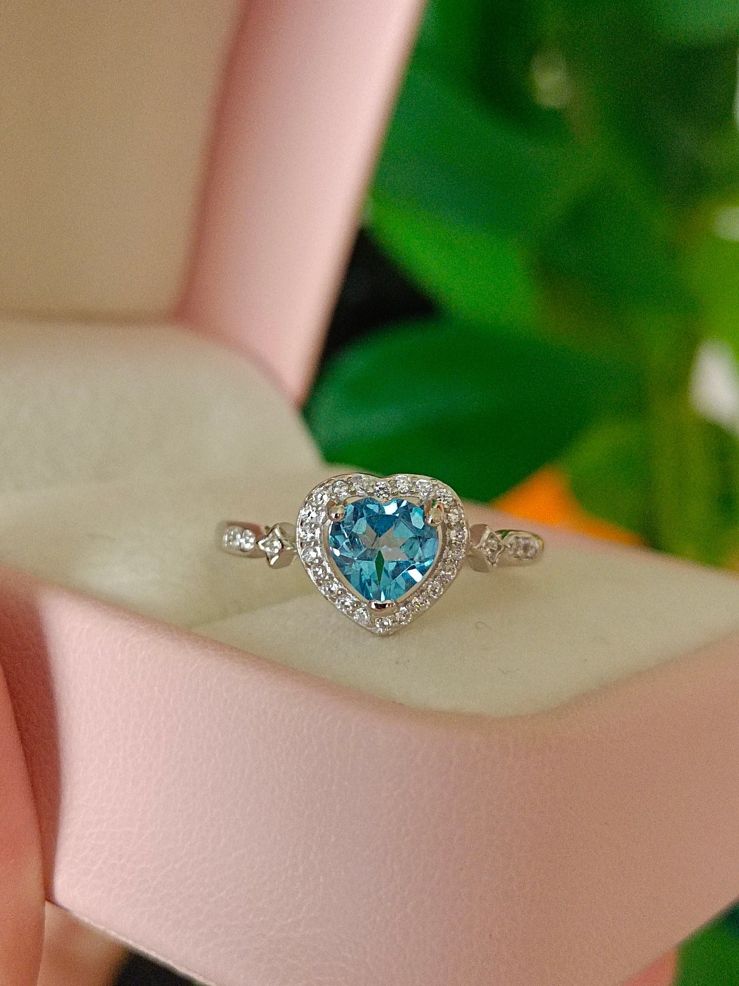 Heart-Shaped Swiss Blue Topaz Ring - Jewelry for the Sweet and Youthful Soul