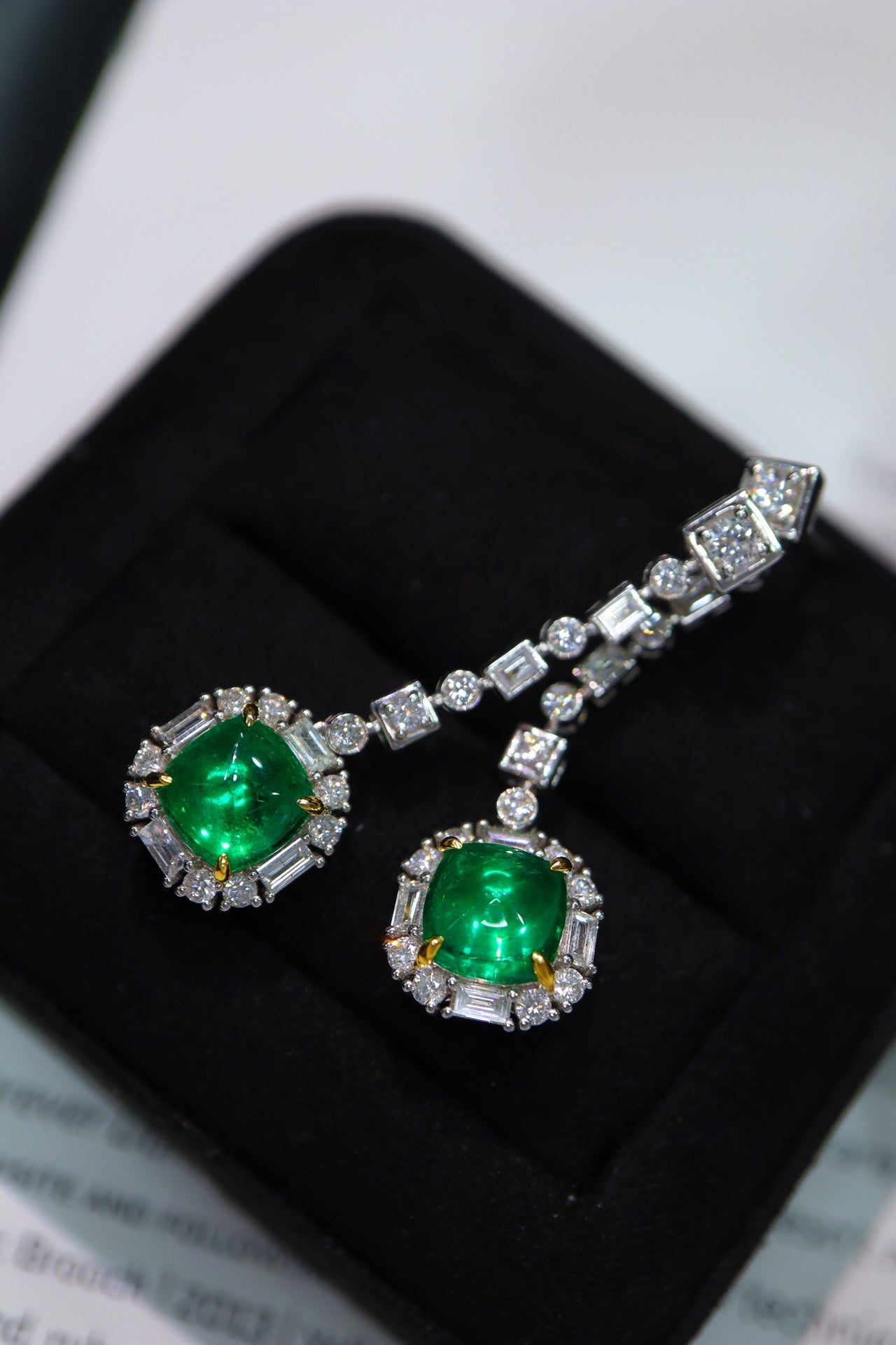 Luxurious Emerald Sugarloaf Earrings - A Must-Have Jewelry Piece