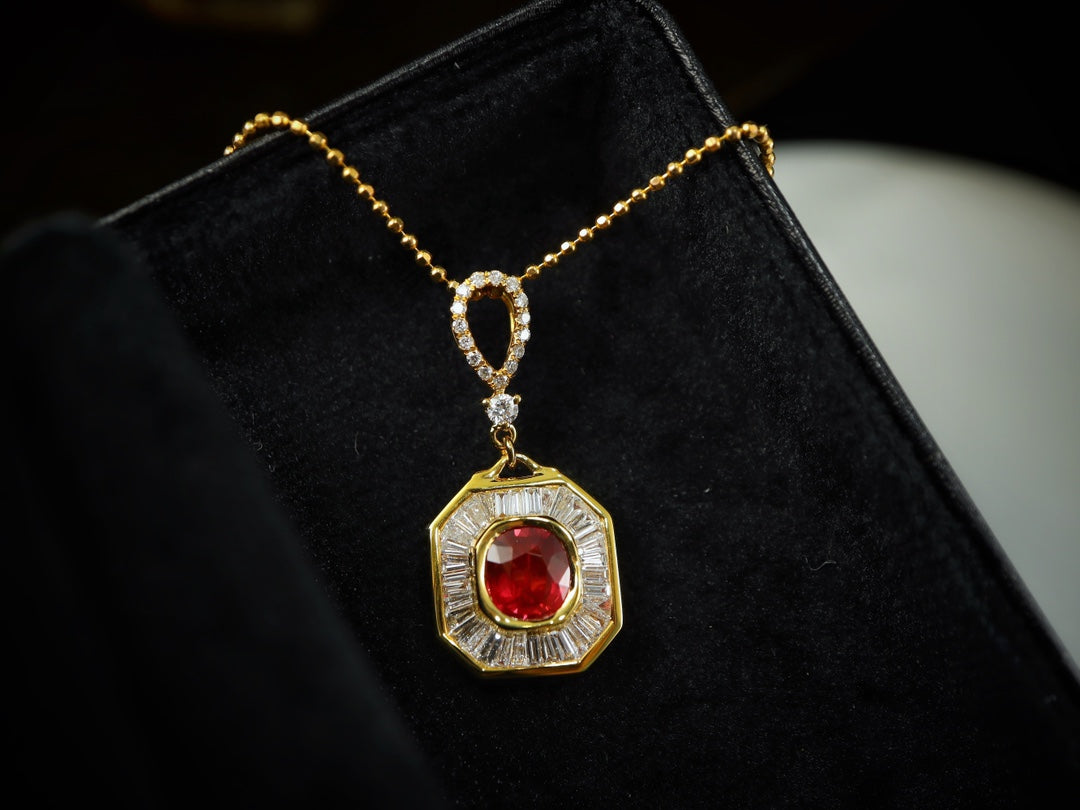 Pigeon Blood Red Ruby Pendant - Premium Fashionable Jewelry