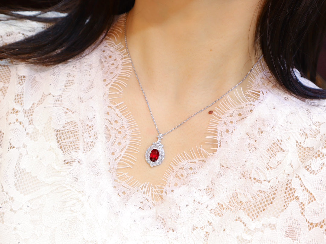 Unheated Pigeon's Blood Ruby Pendant - Premium Jewelry Collection