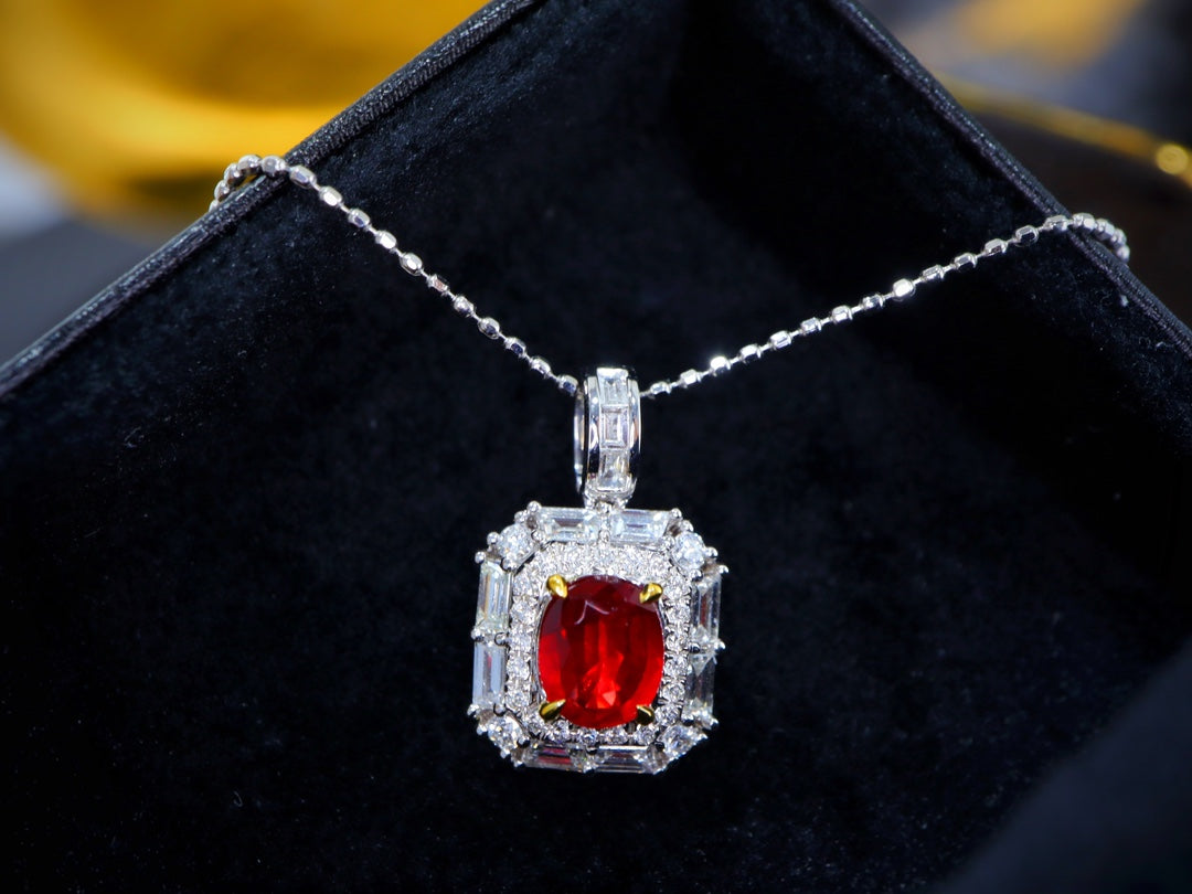 Pigeon's Blood Red Ruby Pendant - Premium Jewelry Collection