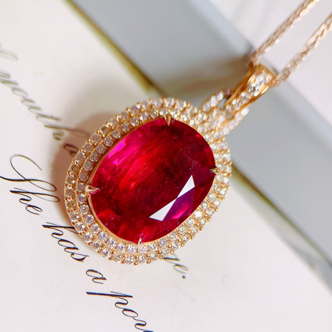 Exquisite Collectible Grade Large Carat Bi-Color Tourmaline Pendant - Jewelry