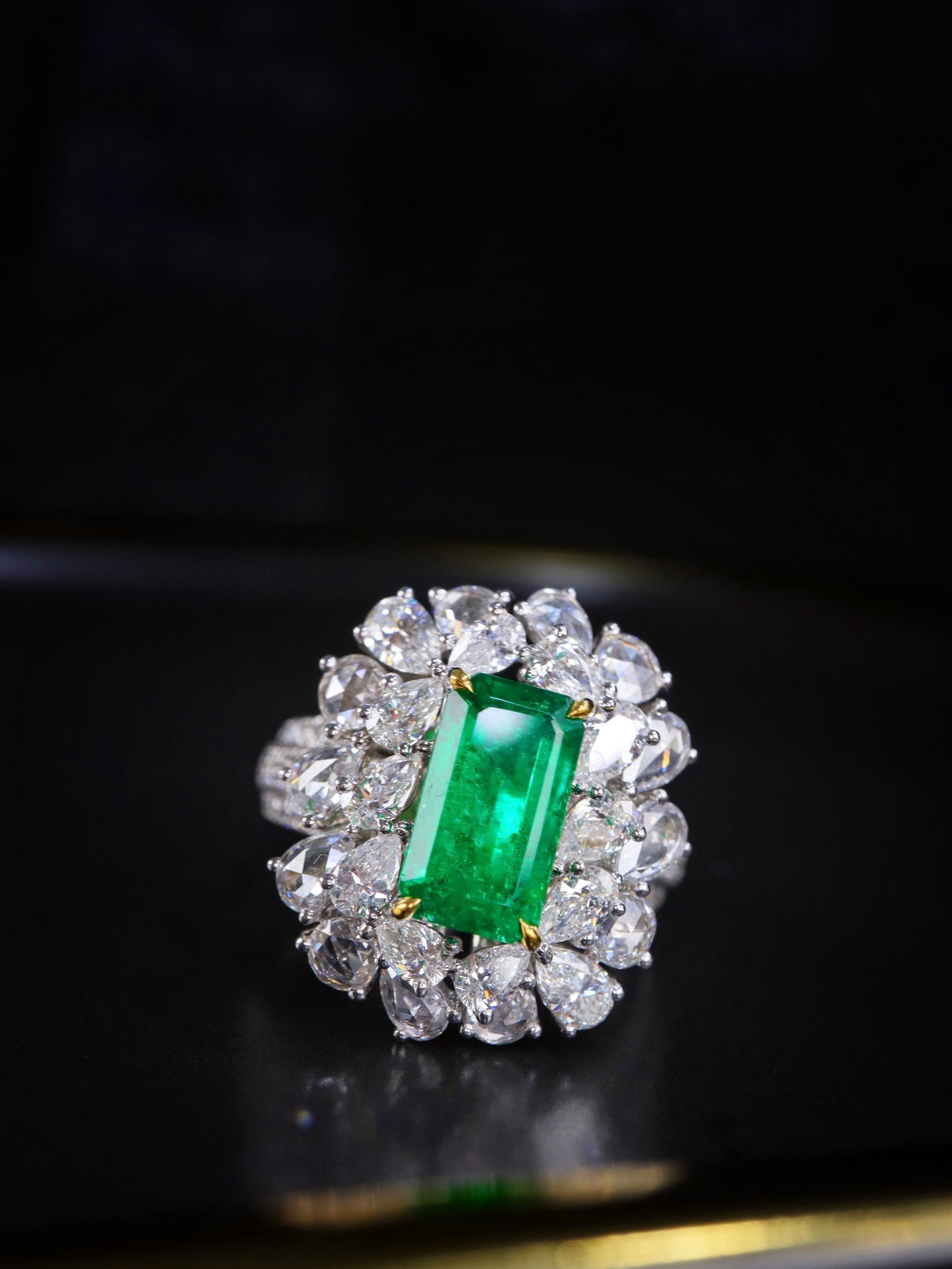 Afghan Panjshir Emerald Ring-Top-Tier Wharton Green Jewelry