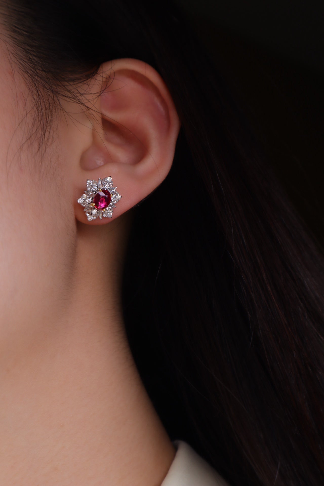 Pigeon Blood Red Ruby Earrings - Premium Jewelry Collection