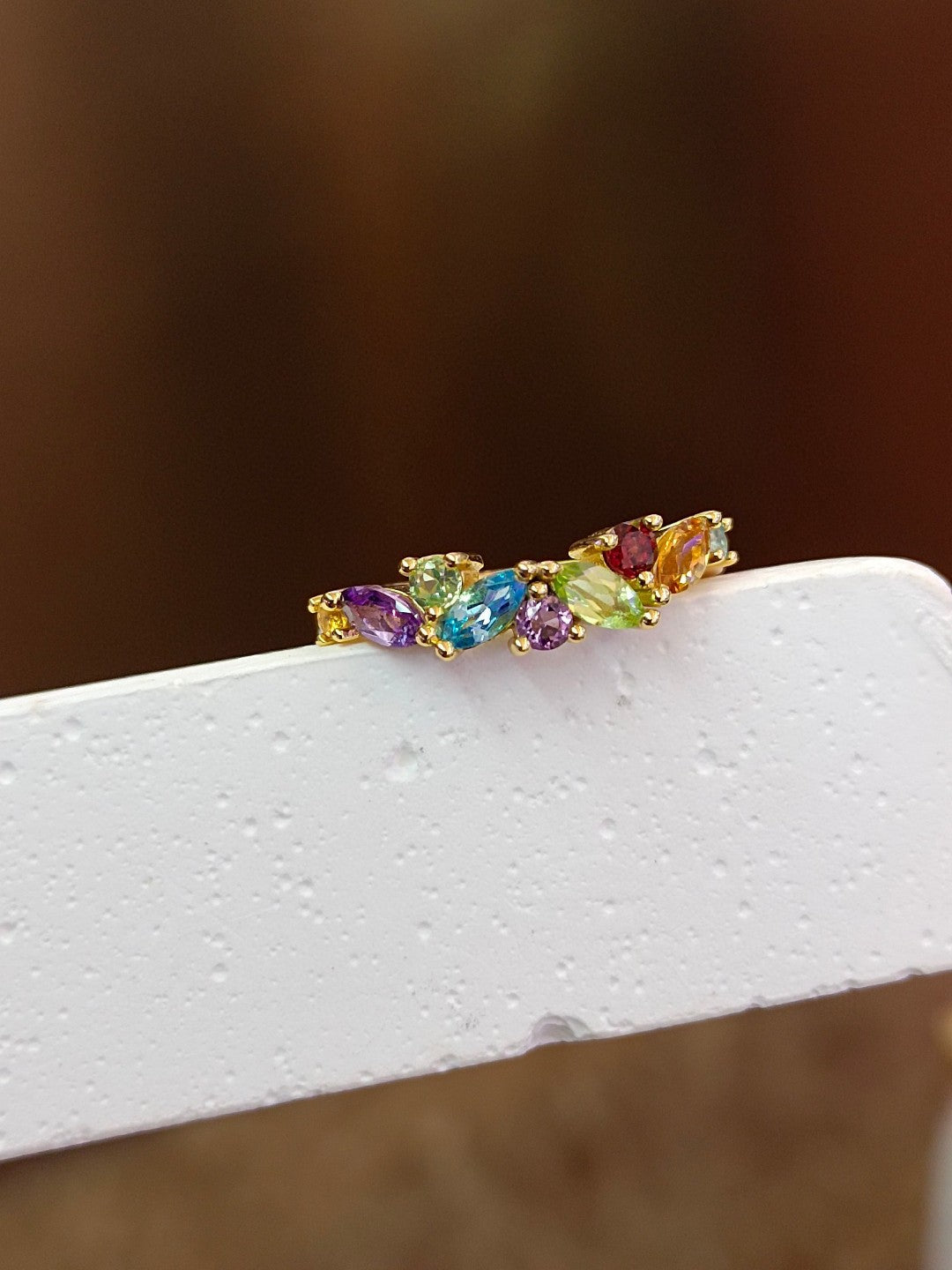 Vibrant Gemstone Ring - A Symphony of Colors in Jewelry