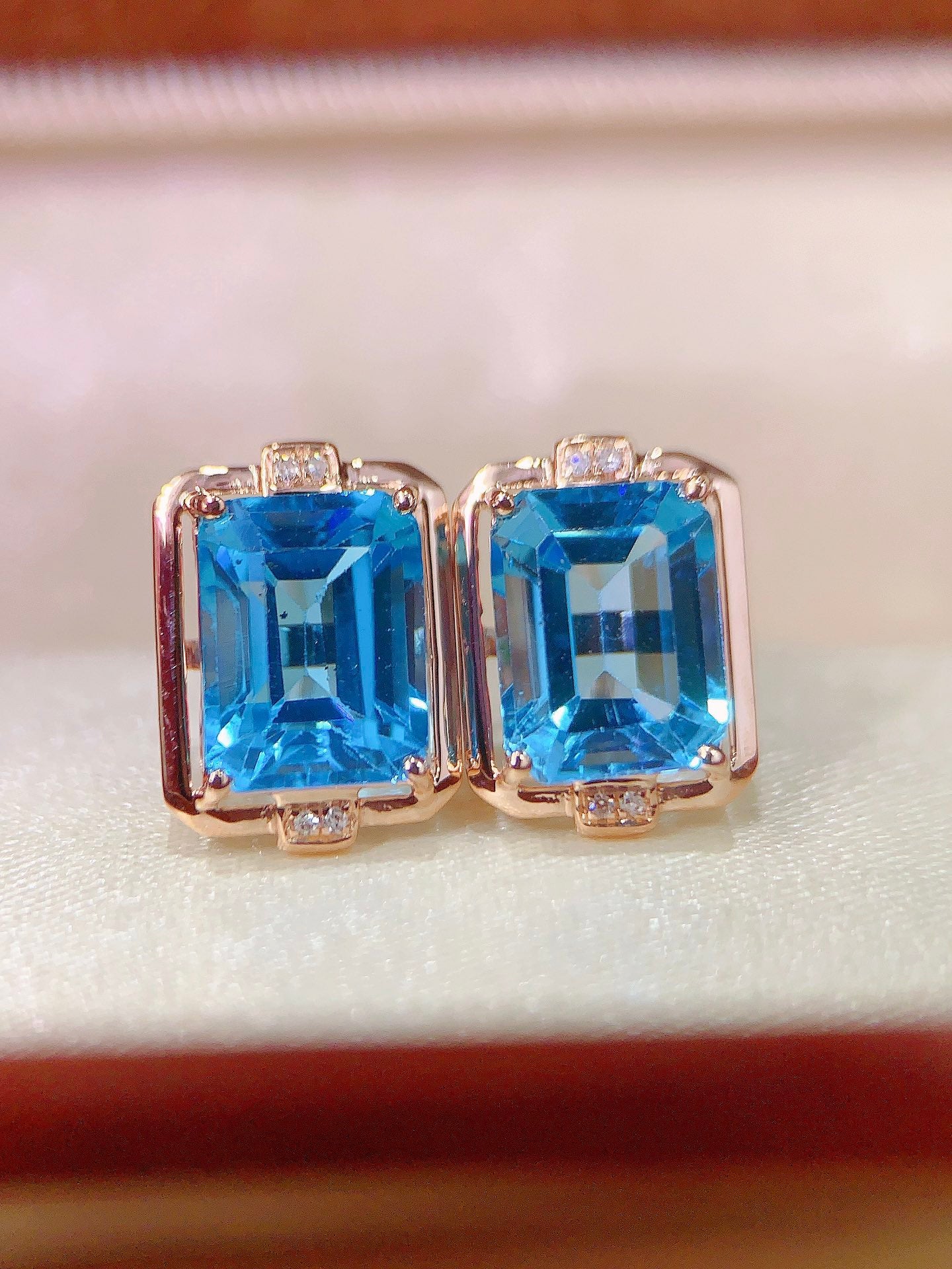 New Arrival: Topaz Earrings with Oceanic Tranquility