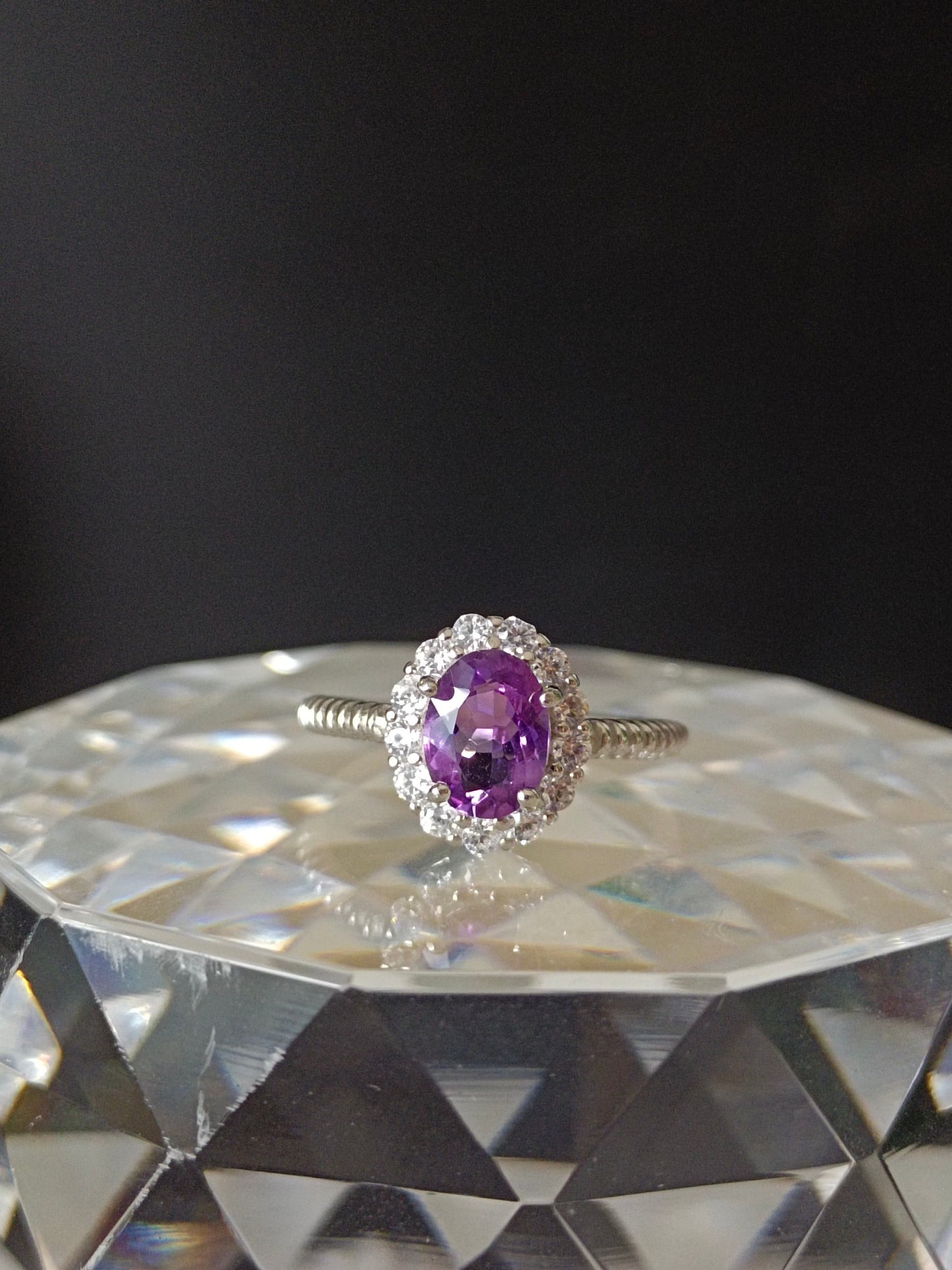 Elegant Natural Amethyst Ring - A Jewelry Piece of Mystique and Grace