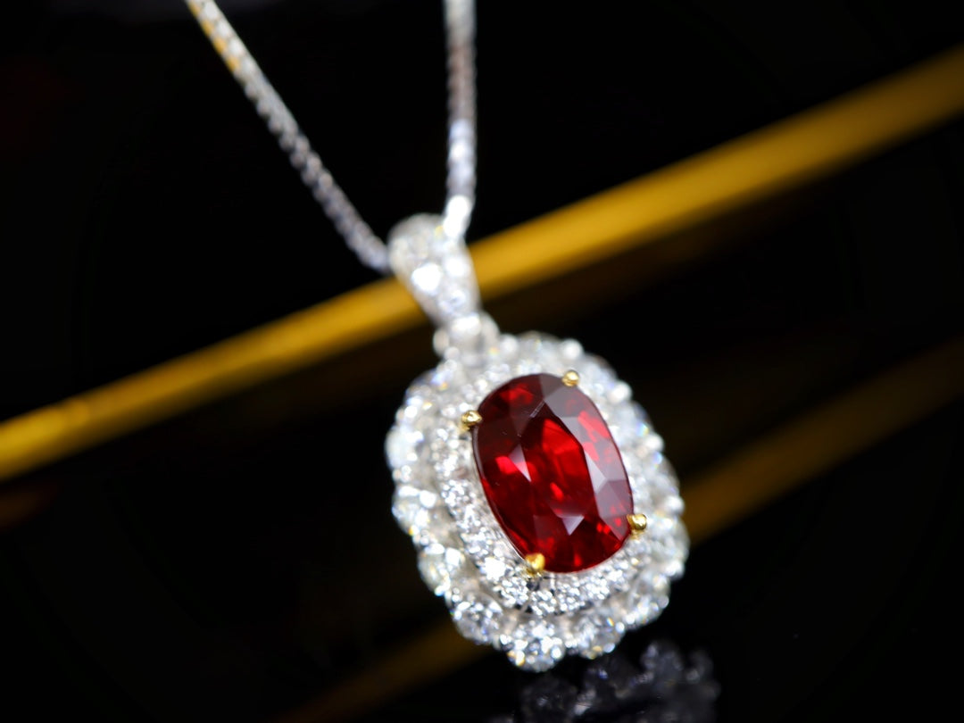 Pigeon Blood Red Ruby Pendant - Premium Jewelry Collection