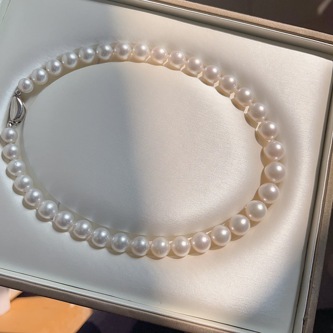 Rare 9-12.7mm Australian South Sea Pearl Necklace with Mirror-Like Luster