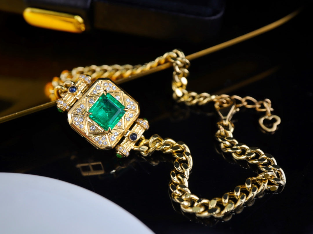 Exquisite Zambian Emerald Jewelry - A Stylish Wrist Essential