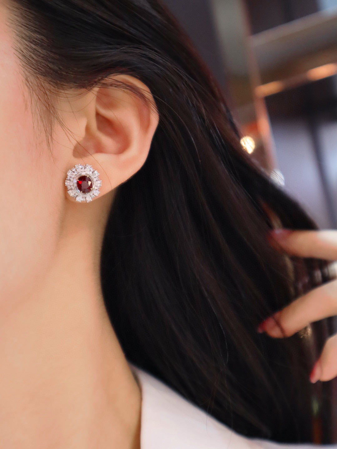 Party Essential 🥰 Pigeon's Blood Ruby Earrings - Premium Jewelry