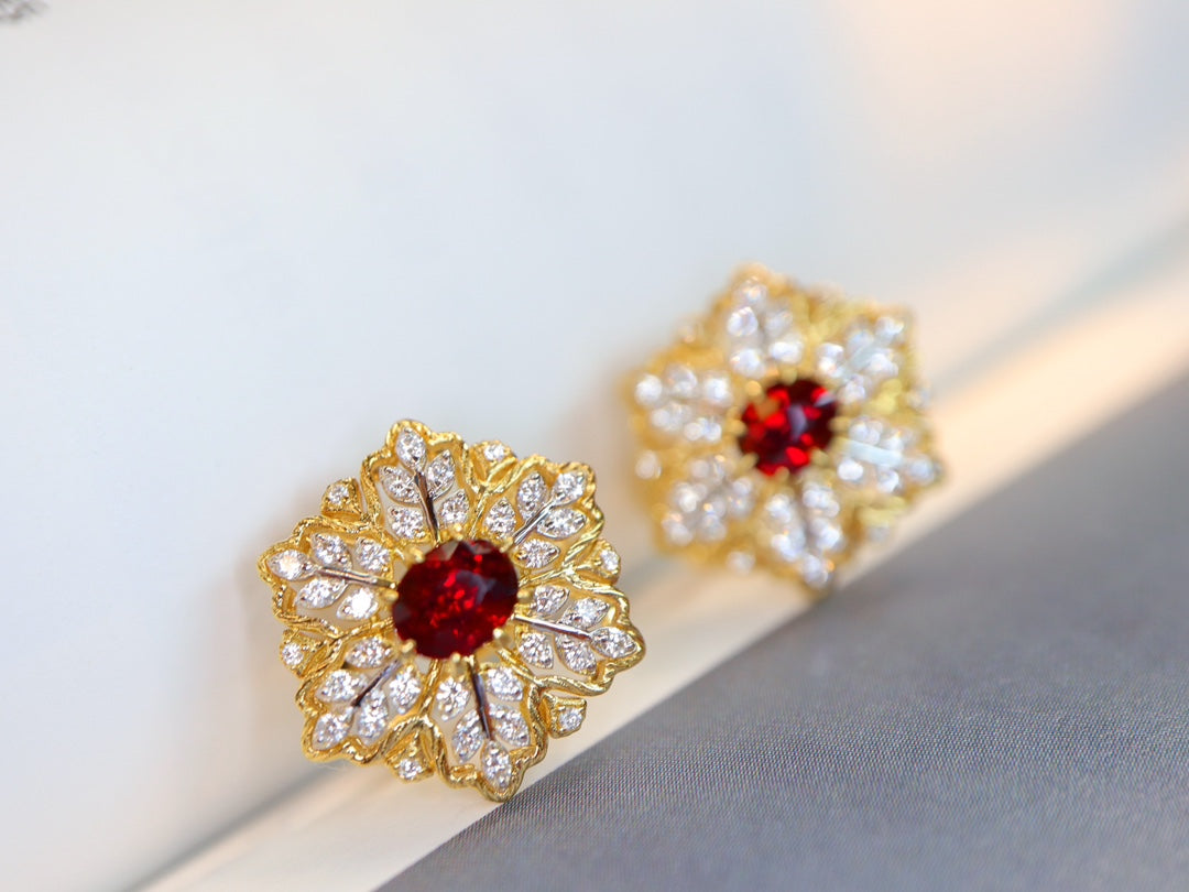 Buccellati-Style Ruby Earrings: A Century of Classic Elegance