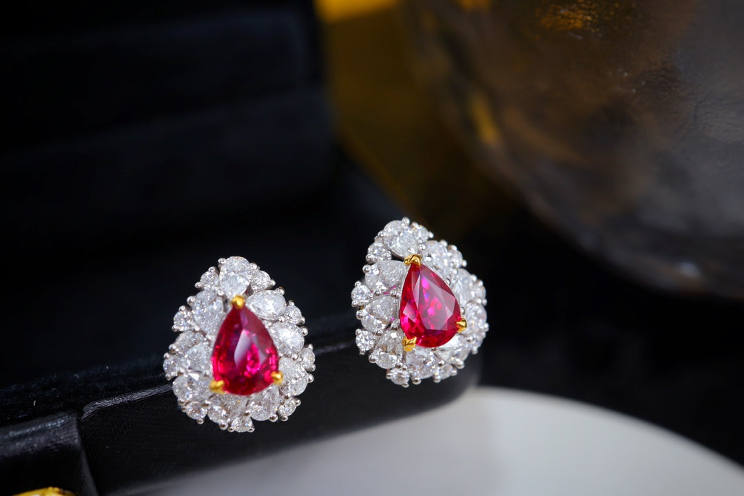 Luxurious Pigeon Blood Ruby Earrings - A Must-Have Jewelry Piece