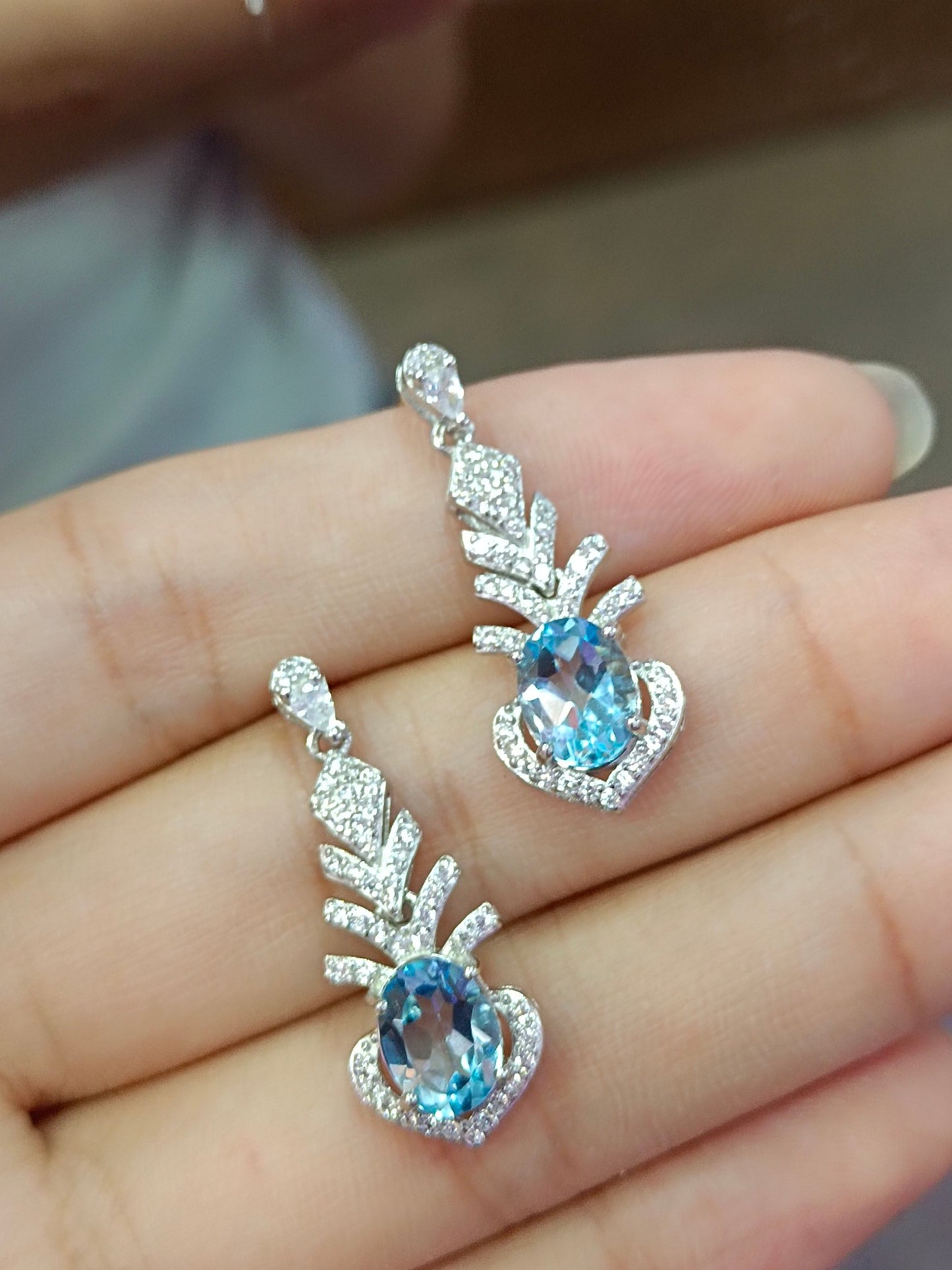 🔥Natural Topaz Wheat Earring Jewelry