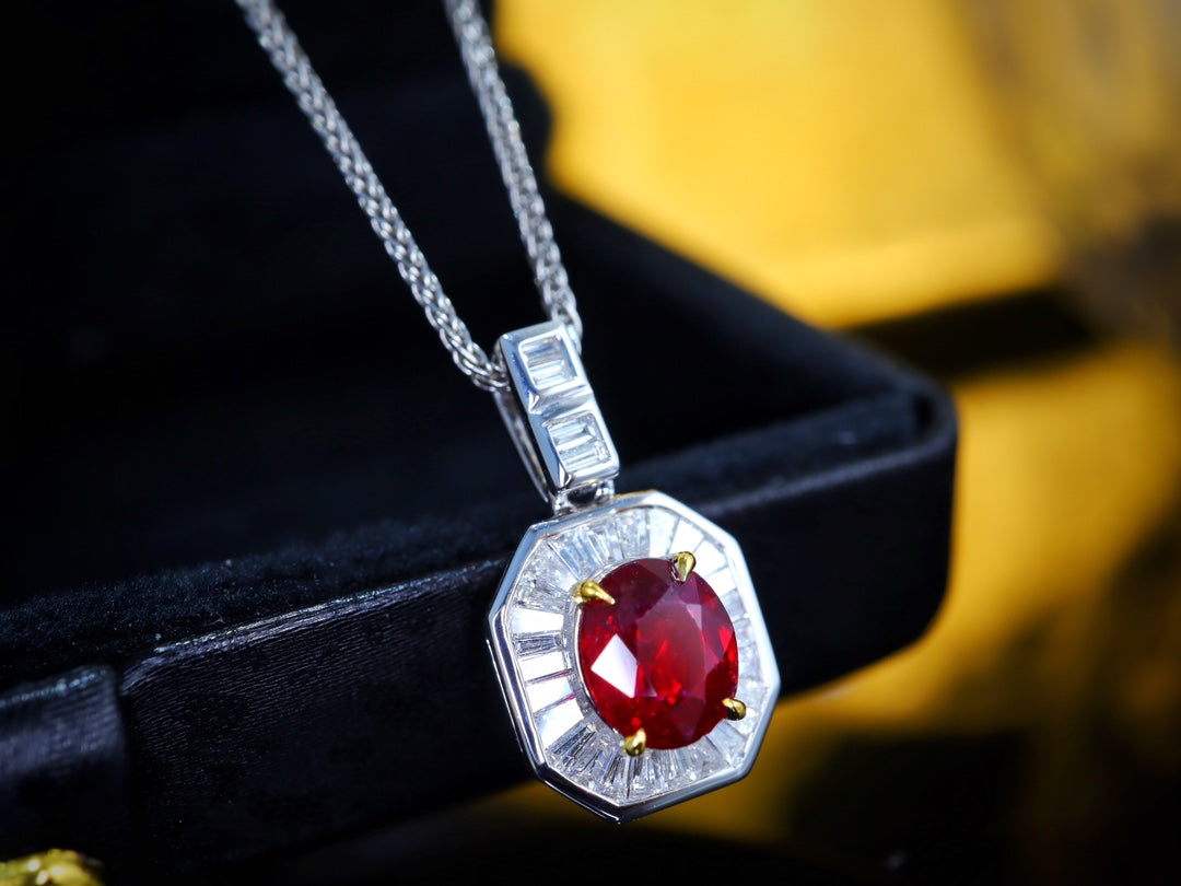 Pigeon Blood Red Ruby Pendant - A Gem of Unmatched Elegance