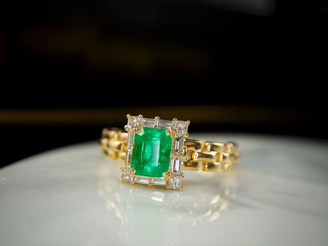 Vintage stijl Panjshir Emerald Ring - een uniek sieraad