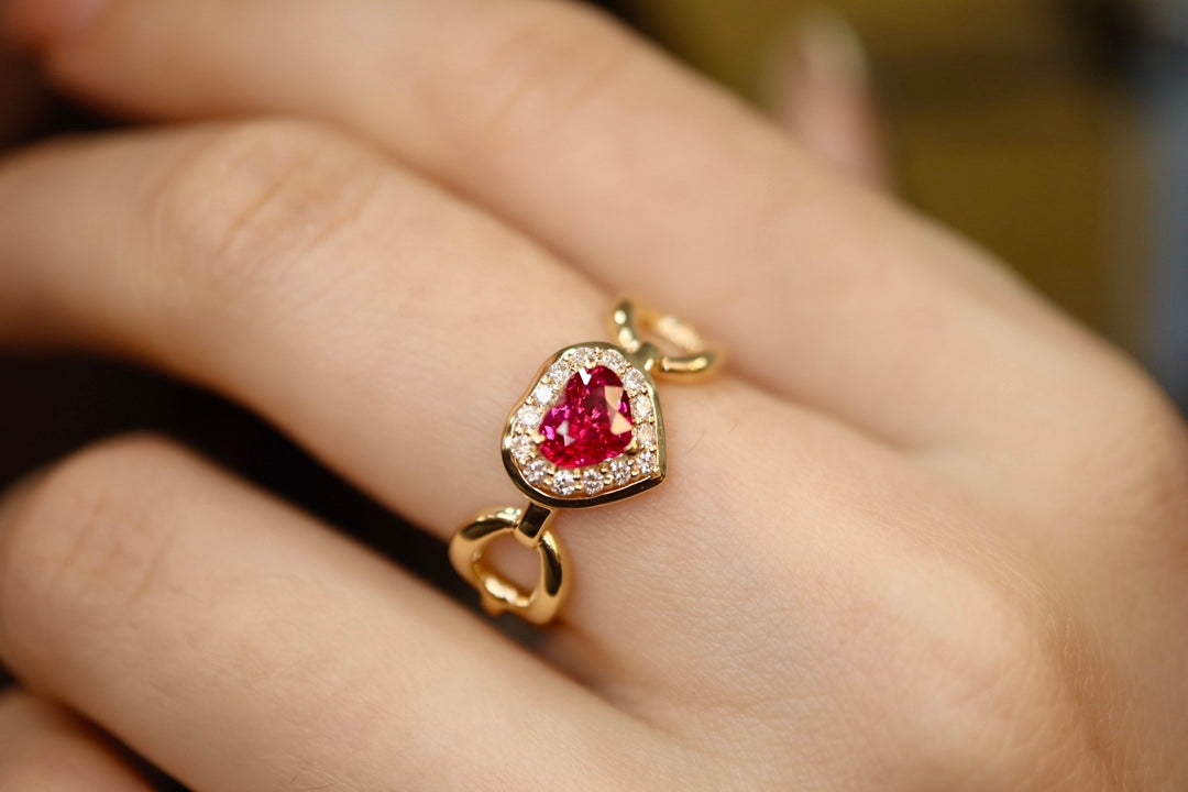 Pigeon's Blood Red Gemstone Ring - High-Quality Jewelry