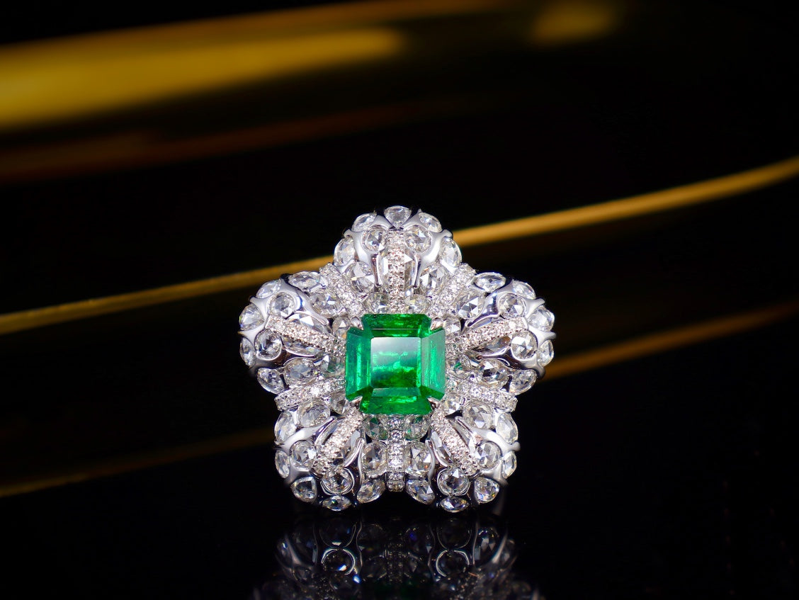 Emerald Ring/Pendant Two-in-One Design by Gilded Walton - Exclusive Jewelry Piece