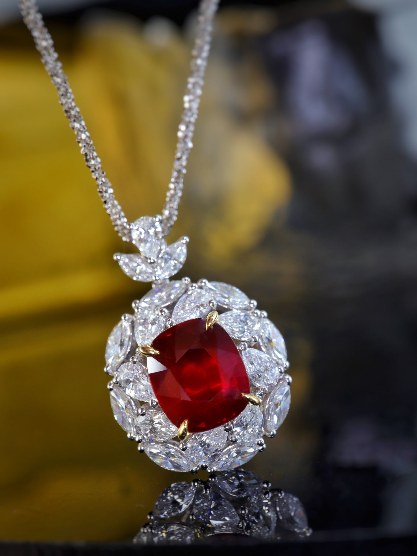 Unheated Pigeon's Blood Ruby Pendant - Premium Jewelry Collection