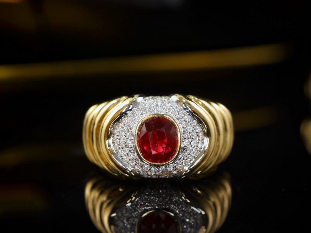 Vintage Style Pigeon's Blood Ruby Ring - A Gemstone Jewelry Marvel