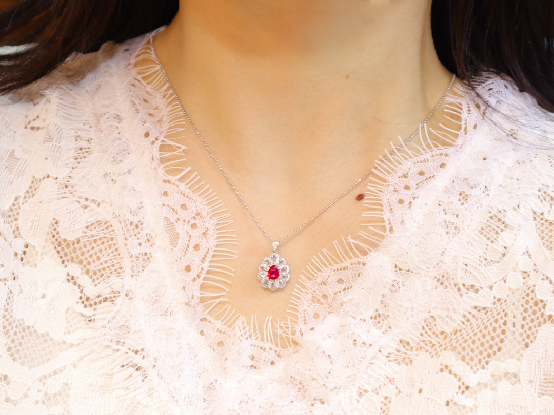 Pigeon's Blood Red Ruby Pendant - Premium Jewelry Collection